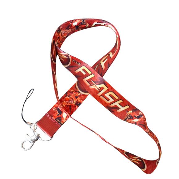 Superhero DC Comics The Flash One Size Red Fabric Lanyard One Size Unisex - Picture 6 of 6